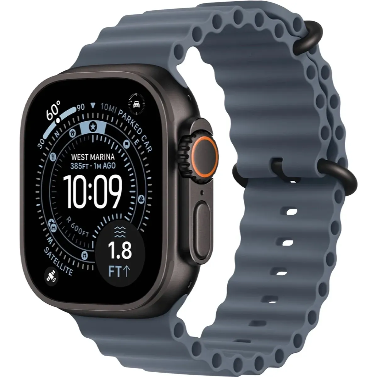 Смарт-годинник Apple Watch Ultra 3 GPS + Cellular 49mm Black Titanium Case with Anchor Blue Ocean Band (MF254+MGCJ4) - Image 1