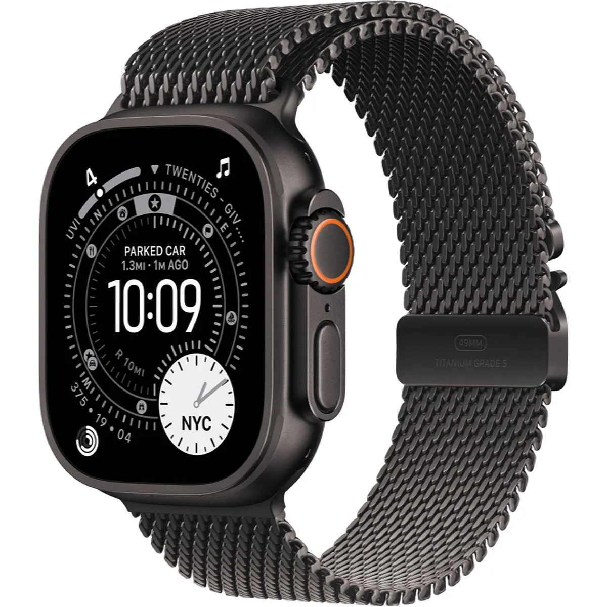 Смарт-годинник Apple Watch Ultra 3 GPS + Cellular 49mm Black Titanium Case with Black Titanium Milanese Loop - Medium (MF1Q4)