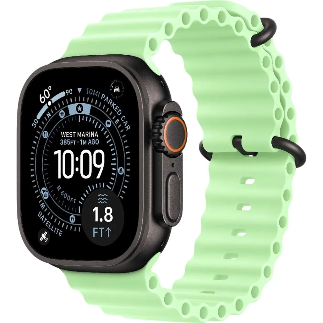 Смарт-годинник Apple Watch Ultra 3 GPS + Cellular 49mm Black Titanium Case with Neon Green Ocean Band (MF254+MGCL4) - Image 1