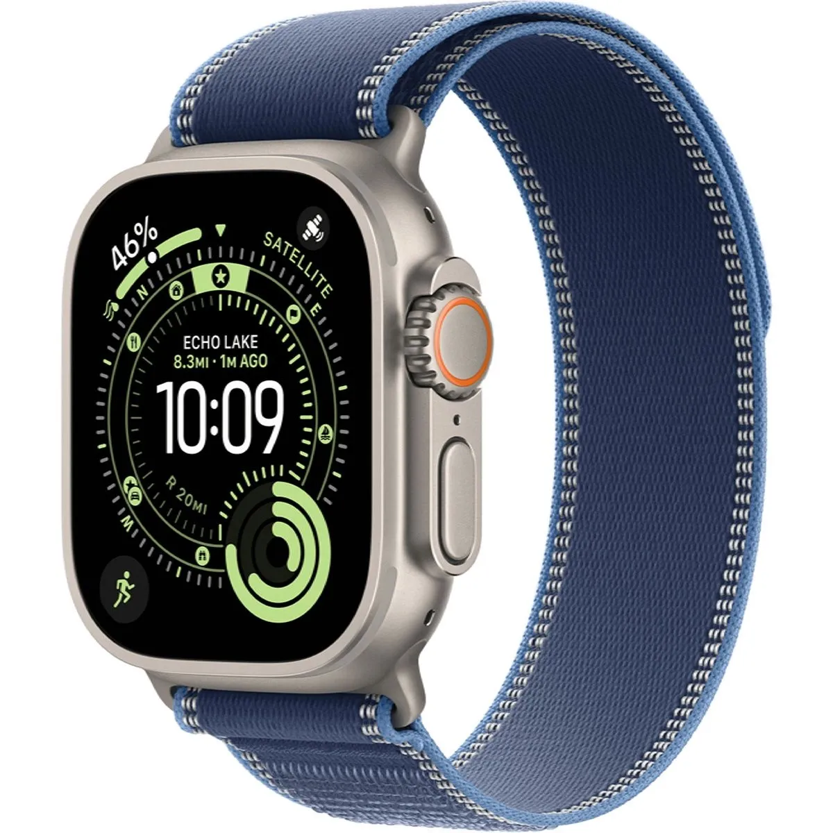 Смарт-годинник Apple Watch Ultra 3 GPS + Cellular 49mm Natural Titanium Case with Blue/Bright Blue Trail Loop - S/M (MEWR4)