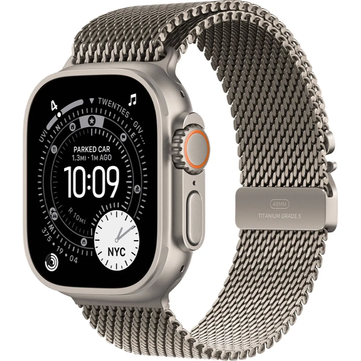 Смарт-годинник Apple Watch Ultra 3 GPS + Cellular 49mm Natural Titanium Case with Natural Titanium Milanese Loop - Large (MF0E4)