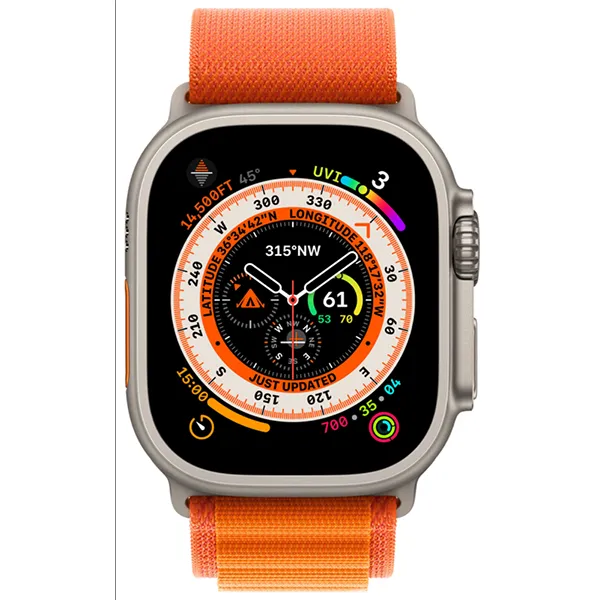 Смарт-годинник Apple Watch Ultra 49mm Titanium Case LTE Orange Alpine Loop M (MQEU3/MQFL3) - Image 1