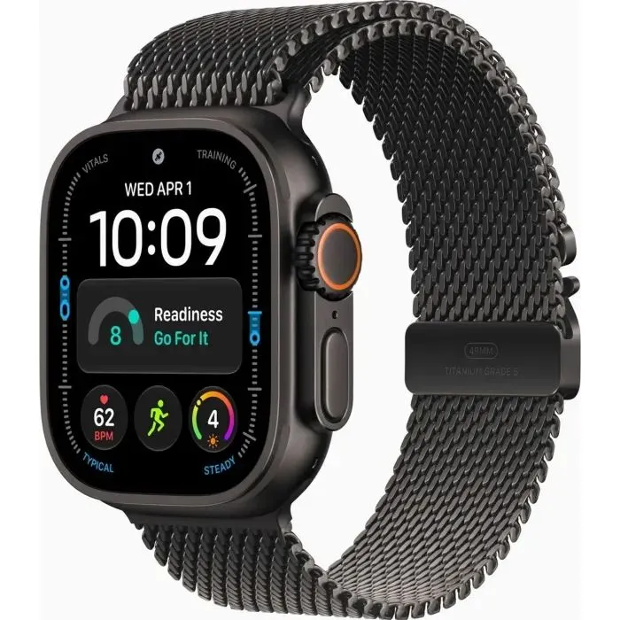 Смарт-годинник Apple Watch Ultra 4 GPS + Cellular 49mm Black Titanium Case with Black Titanium Milanese Loop - L (MJAX4) - Image 1