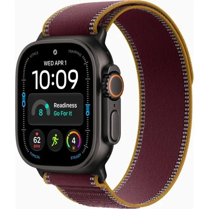 Смарт-годинник Apple Watch Ultra 4 GPS + Cellular 49mm Black Titanium Case with Burgundy Trail Loop - M/L (MJC44) - Image 1