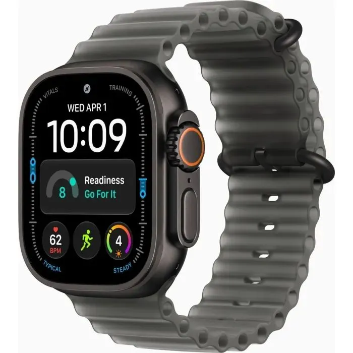Смарт-годинник Apple Watch Ultra 4 GPS + Cellular 49mm Black Titanium Case with Translucent Black Ocean Band (MJAY4) - Image 1