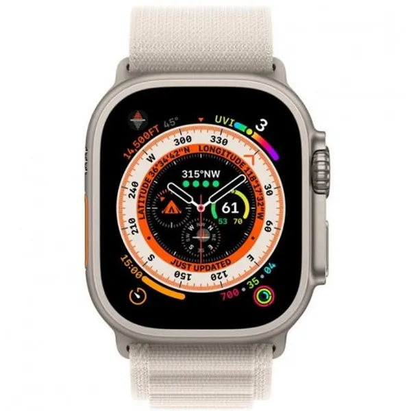 Смарт-годинник Apple Watch Ultra GPS+Cellular 49mm Titanium Case with Starlight Alpine Loop - Medium (MQF03/MQFR3)