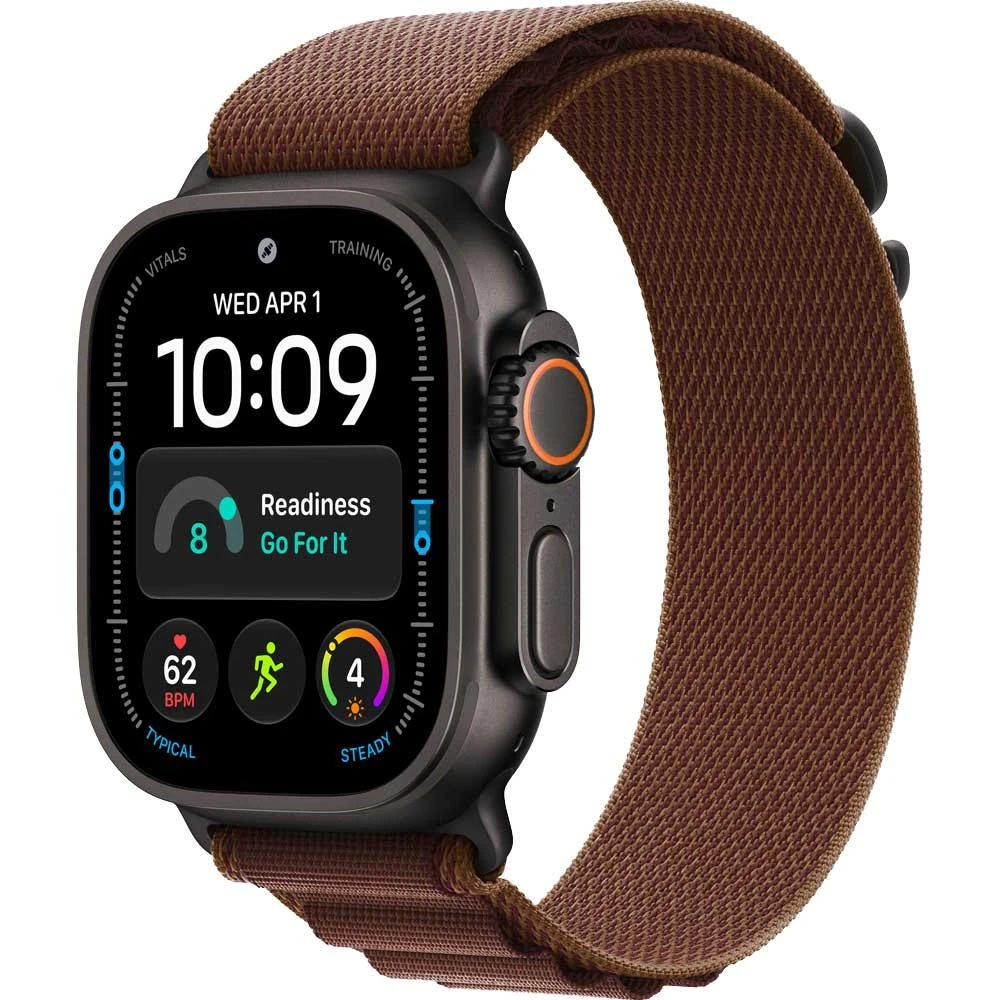 Смарт-годинник Apple Watch Ultra 4 GPS + Cellular 49mm Black Titanium Case with Burgundy Alpine Loop - L (MJC24QI/A)