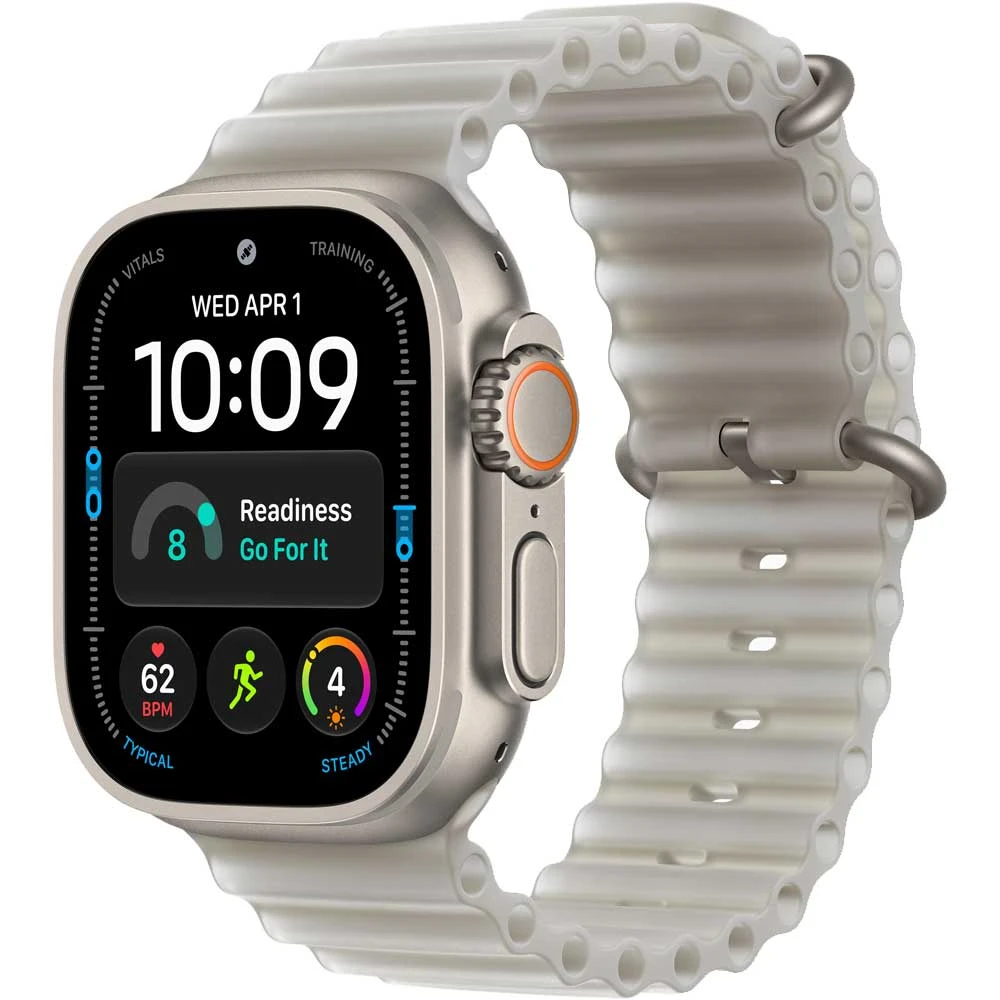 Смарт-годинник Apple Watch Ultra 4 GPS + Cellular 49mm Natural Titanium Case with Translucent Grey Ocean Band (MJAD4QI/A)
