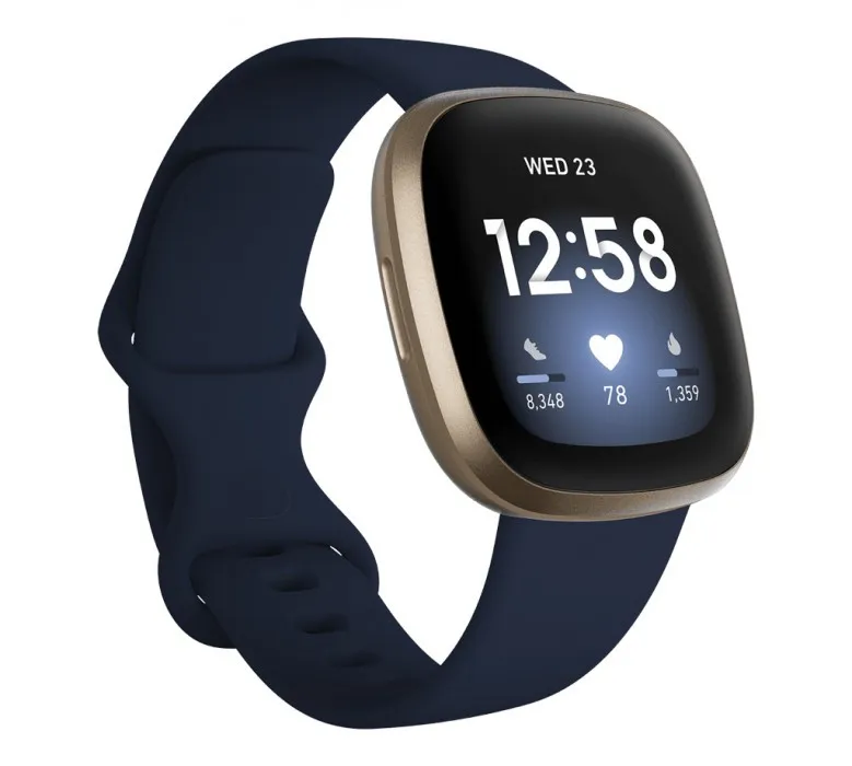 Смарт-годинник Fitbit Versa 3 Midnight/Soft Gold Aluminum (FB511GLNV)