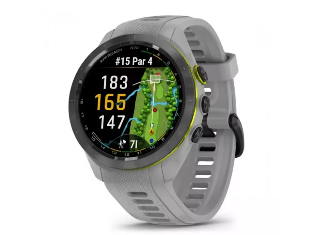 Смарт-годинник Garmin Approach S70 42mm B. Ceramic Bezel w. Powder Gray S. Band (010-02746-01/11)