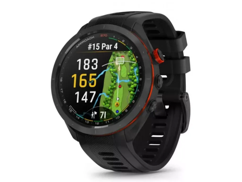 Смарт-годинник Garmin Approach S70 47mm Black Ceramic Bezel with Black Silicone Band (010-02746-02/12) - Image 1