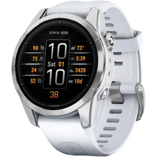 Смарт-годинник Garmin Epix Pro Gen 2 42mm Silver w. Whitestone Band (010-02802-00/01) - Image 1