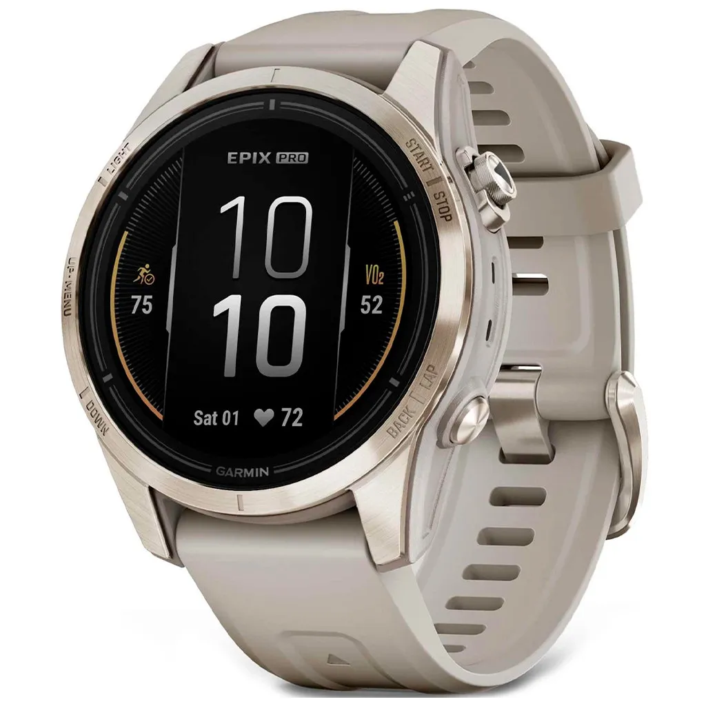 Смарт-годинник Garmin Epix Pro Gen 2 Sapphire 42mm Soft Gold w. Light S. Band (010-02802-10/11) - Image 1