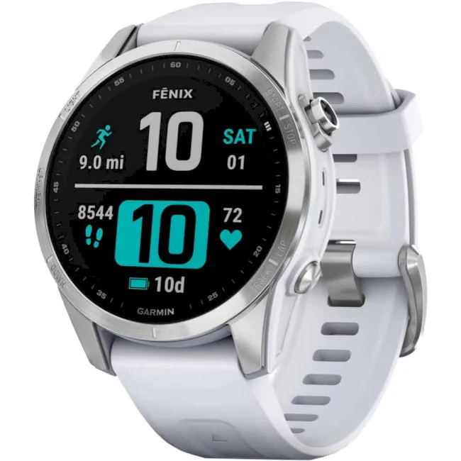 Смарт-годинник Garmin Fenix 7S Stainless Steel with Whitestone Band (010-02539-03) - Image 1