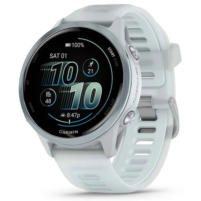 Смарт-годинник Garmin Forerunner 570 - 42MM, Whitestone/Cloud Blue, GPS (010-02970-01)
