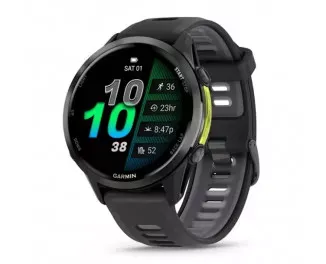 Смарт-годинник Garmin Forerunner 970 Carbon Gray DLC Titanium with Black Case and Black/Translucent Whitestone Band (010-02969-00/10)