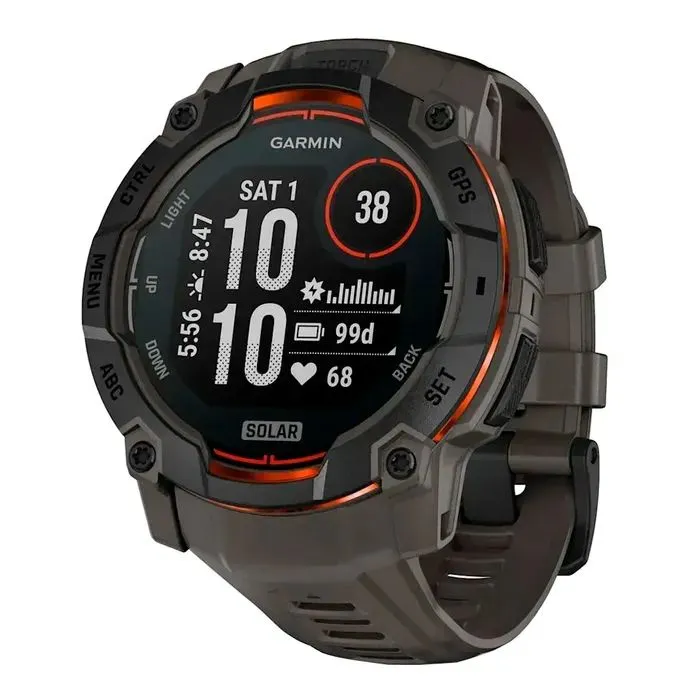 Смарт-годинник Garmin Instinct 3, 50mm, Solar, Black Bezel with Charcoal Band, GPS (010-02935-00)