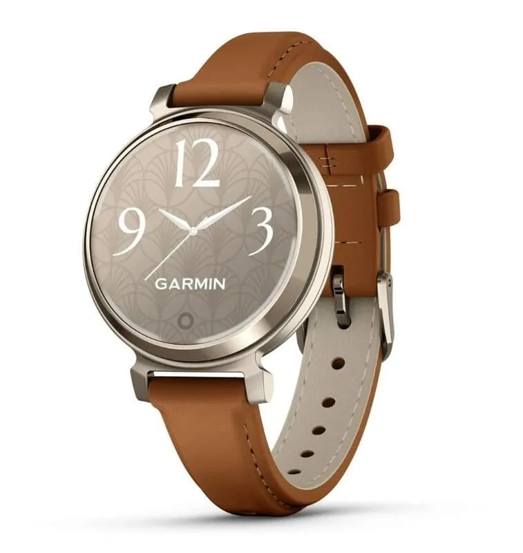 Смарт-годинник Garmin Lily 2 Cream Gold with Tan Leather Band (010-02839-60) - Image 1