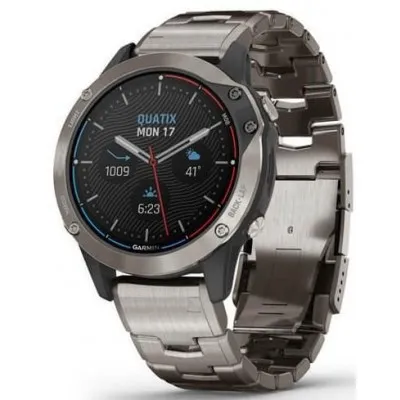 Смарт-годинник Garmin Quatix 6 Titanium Grey with Titanium Band (010-02158-95/94) - Image 1