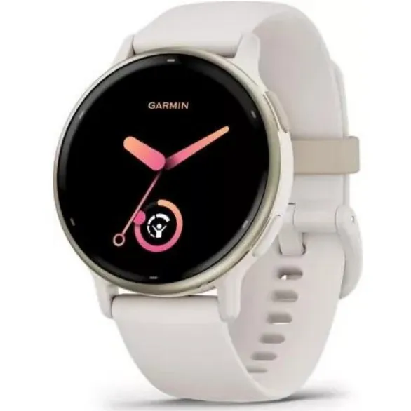 Смарт-годинник Garmin vivoactive 5 Cream Gold Aluminum Bezel with Ivory Case and Silicone Band (010-02862-11)