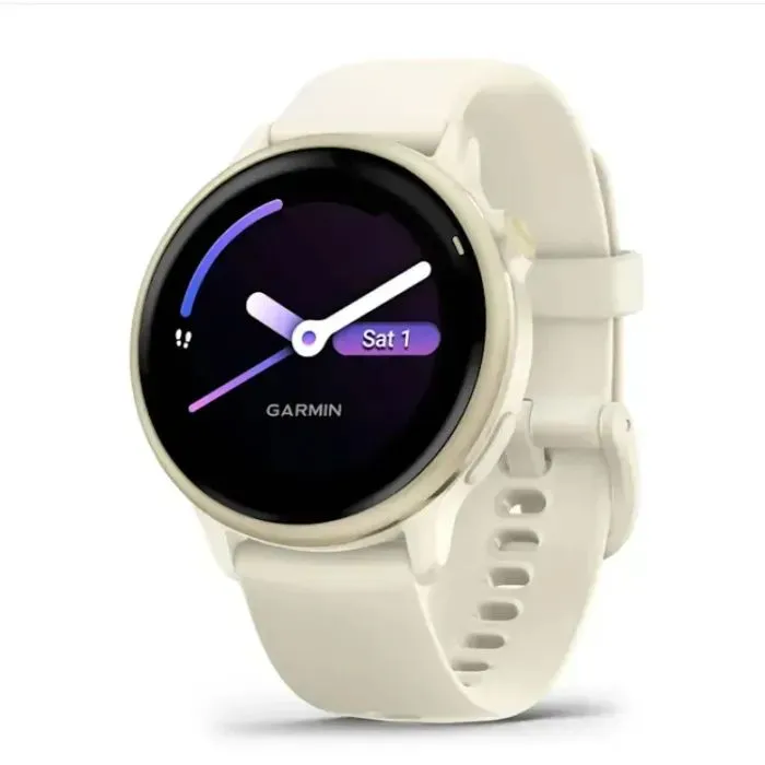 Смарт-годинник Garmin vivoactive 6, Bone/Lunar Gold, GPS смарт-годинник (010-02985-01)