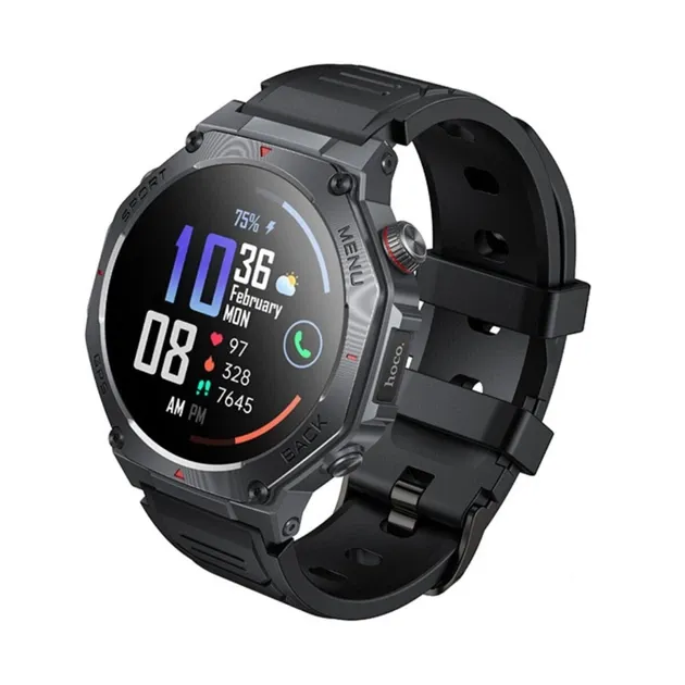 Смарт-годинник HOCO Y37 AMOLED 36mm. 520 mAh. GPS  (call version) Black (6942007666046)