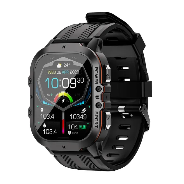 Смарт-годинник OUKITEL BT20 Black-orange (6931940742177)