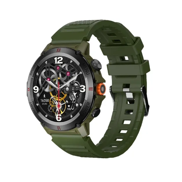 Смарт-годинник W&O IWO X22 IP68 Army Green (IWOX22AG)