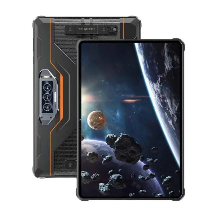 Планшет OUKITEL RT8 11" 6/256GB NFC LTE Dual Sim Black-Orange with hand з ручкою (6931940756396)